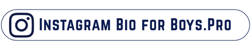 Instagram Bio for Boys . Pro logo mobile