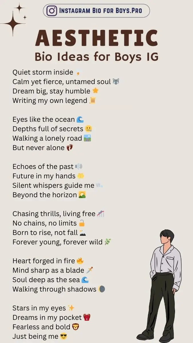 Aesthetic Instagram Bio Ideas for Boys